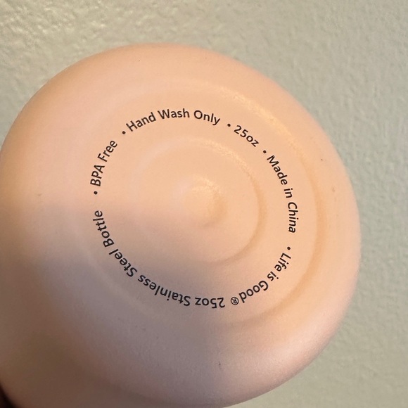 Life Is Good Pink Accent Water Bottle - Picture 4 of 4